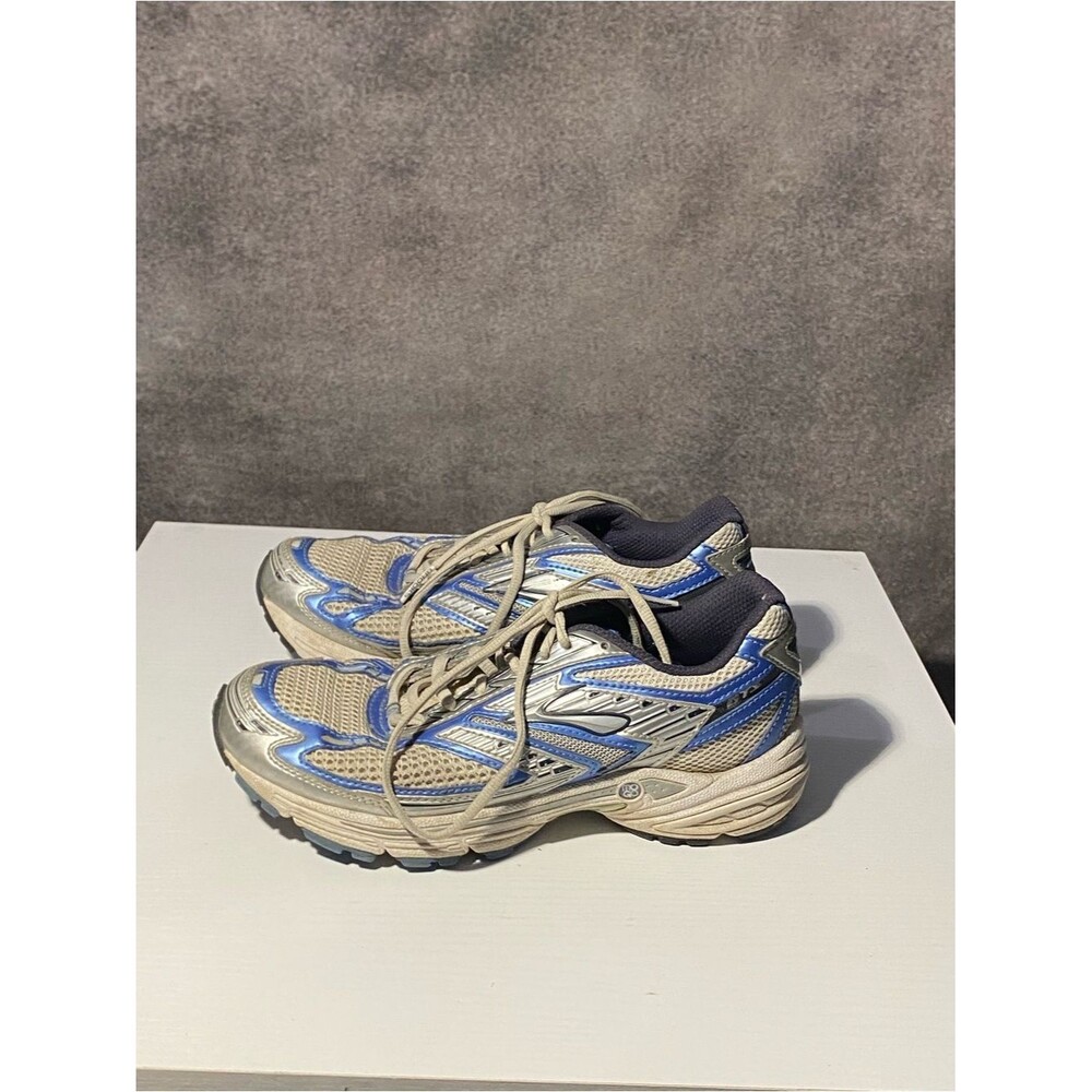 Brooks Adrenaline GTS 13 Women's Running Shoes Silver Blue Mesh Sneakers Size 8
